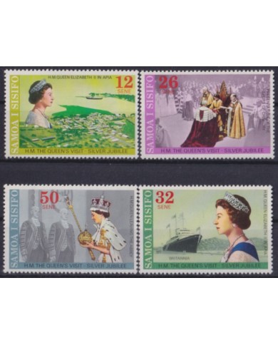 F-EX56358 SAMOA I SISIFO IS UK MNH 1977 ROYAL SILVER JUBILEE CORONATION SHIP. .