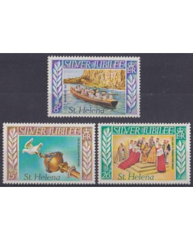 F-EX56365 ST HELENA IS UK ENGLAND MNH 1977 ROYAL SILVER JUBILEE CORONATION.