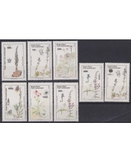 F-EX56400 TURKISH CYPRUS MNH 1990 FLOWER FLORES + NEW VALUE OVERPRINT.