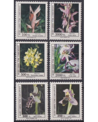 F-EX56398 TURKISH CYPRUS MNH 1991 ORCHID ORQUIDEAS FLOWER FLORES.