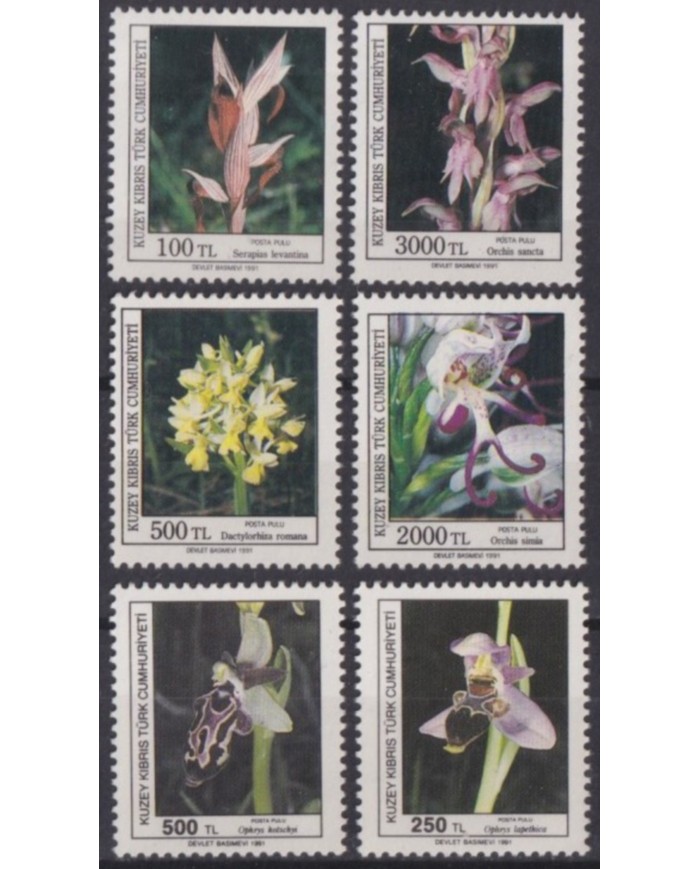 F-EX56398 TURKISH CYPRUS MNH 1991 ORCHID ORQUIDEAS FLOWER FLORES.