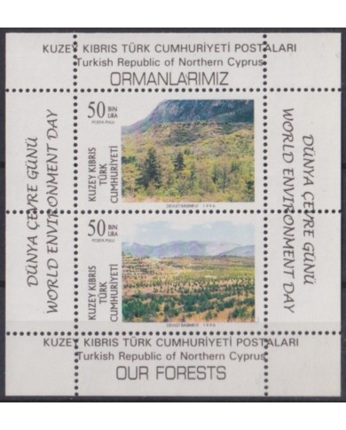 F-EX56403 TURKISH CYPRUS MNH 1996 FOREST PLANTS & FLOWER FLORES ORMANLARIMIZ.