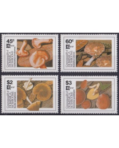 F-EX56396 DOMINICA MNH 1997 CAPEX´97 MUSHROOMS PLANTS & FLOWER FLORES.
