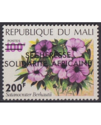 F-EX56408 MALI MNH 1973 200fr OVERPRINT AFRICAN SOLIDARITE PLANTS & FLOWER FLORES.
