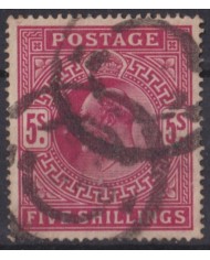 F-EX55934 GB ENGLAND UK 1902-10 EDWARD VII 5/s +150€.