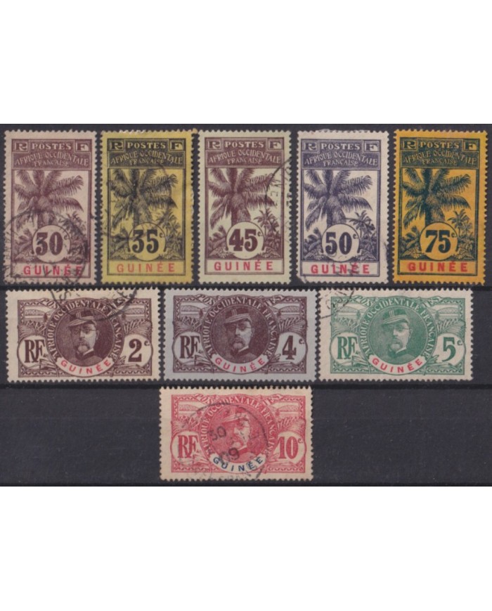 F-EX55957 GUINEA GUINEE 1906-07 USED PALM TREE INDIGENOUS +40€.