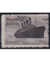 F-EX55961 FRANCE CINDERELLA 1915 REMEMBER THE LUSITANIE SHIP.