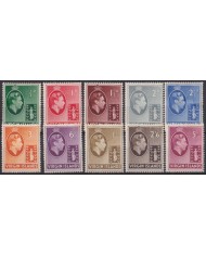 F-EX55966 BRITISH VIRGIN IS 1938-48 MH GEORGE VI & FIRST ISSUE +30€.