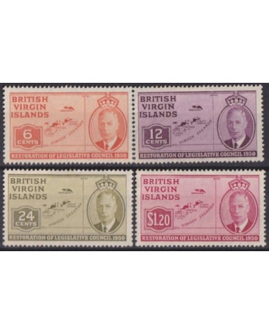 F-EX55968 VIRGIN IS 1952 MH GEORGE VI RESTAURATION OF LEGISLATIVE COUNCIL.