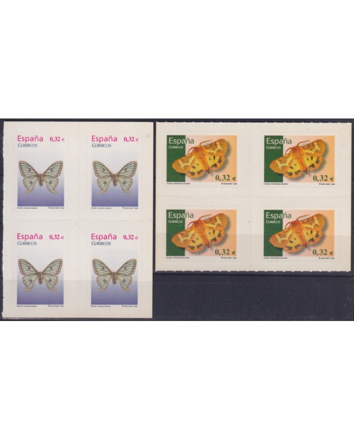 F-EX57048 SPAIN ESPAÑA MNH 2009 BUTTERFLIES MARIPOSAS PAPILLON ADHESIVE BLOCK 4.