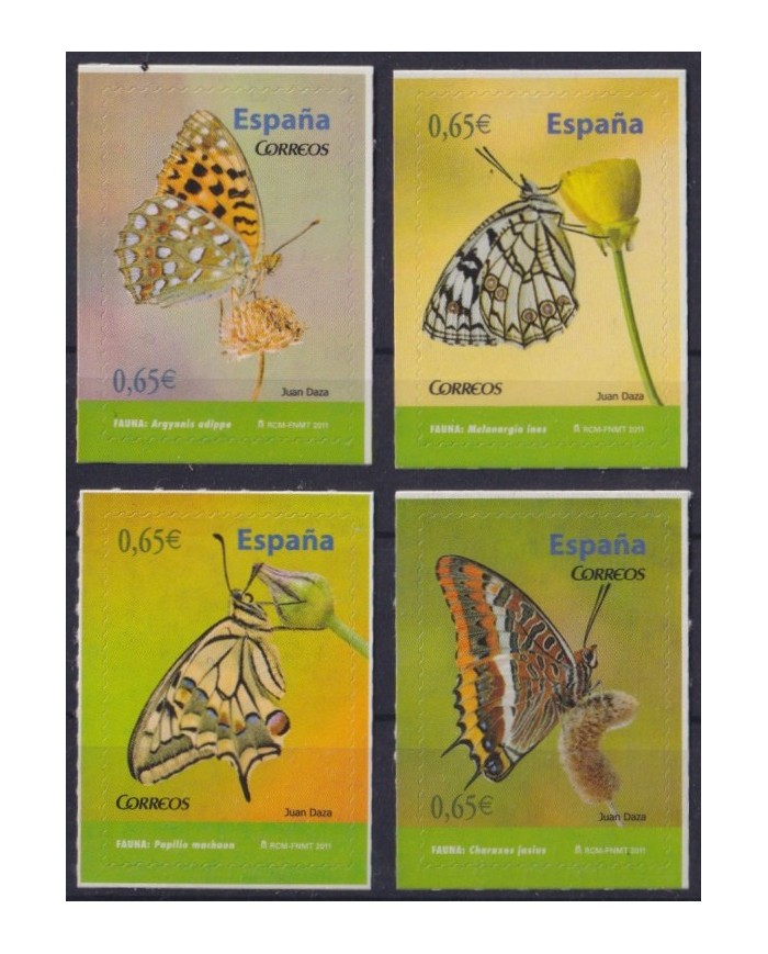 F-EX57207 SPAIN ESPAÑA MNH 2011 BUTTERFLIES MARIPOSAS PAPILLON ADHESIVE.