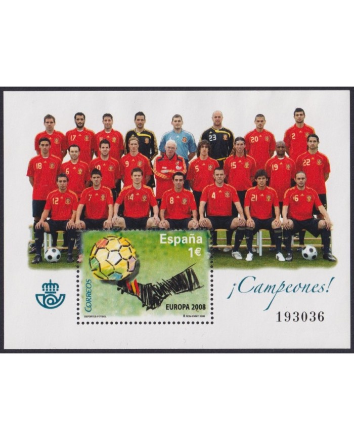 F-EX57210 SPAIN ESPAÑA MNH 2008 WINNER EUROPEAN SOCCER CHAMPIONSHIP CUP.