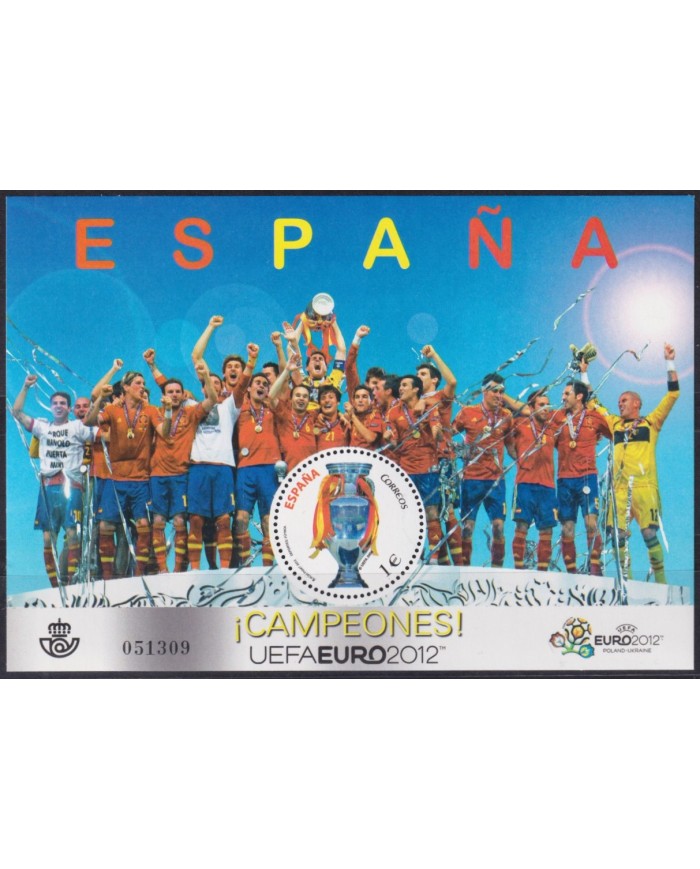 F-EX55879 SPAIN ESPAÑA MNH 2012 WINNER UEFA SOCCER CHAMPIONSHIP CUP.