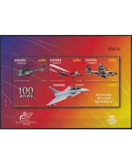 F-EX55884 SPAIN ESPAÑA MNH 2011 CENT OF MILITAR AVIATION AVION AIRPLANE SHEET.