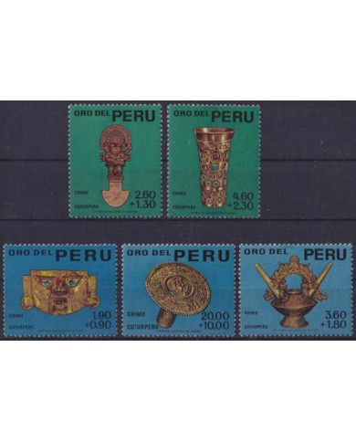 F-EX56977 PERU 1966 MNH GOLD INDIAN ARCHEOLOGY.