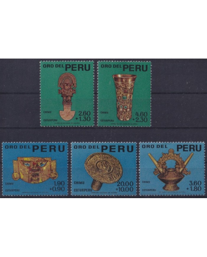 F-EX56977 PERU 1966 MNH GOLD INDIAN ARCHEOLOGY.