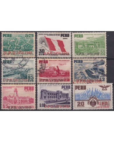 F-EX56984 PERU 1951 USED UPU OVERPRINT +55€.