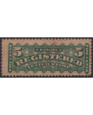 F-EX53748 CANADA 1898-1920 5c REGISTERED UNUSED + 150€.
