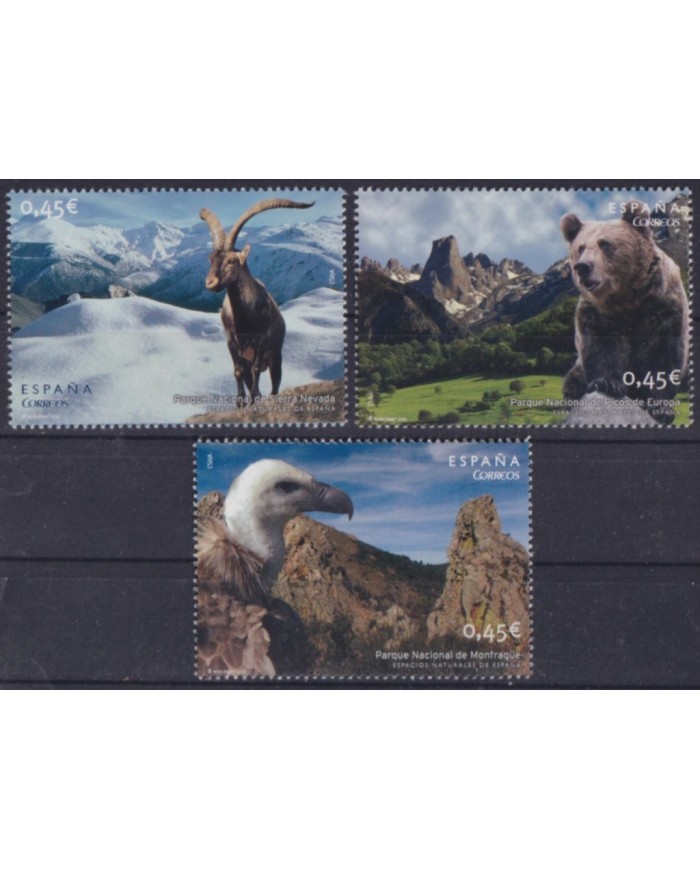 F-EX57225 ESPAÑA SPAIN 2010 MNH NATURAL PARK BEAR BIRD PICOS DE EUROPA SIERRA NEVADA.