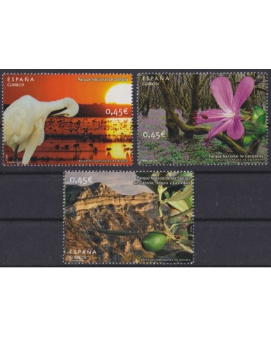 F-EX57226 ESPAÑA SPAIN 2010 MNH NATURAL PARK DOÑANA BEAR FOWER ORCHID ORQUIDEAS.
