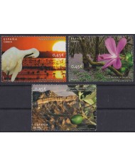 F-EX57226 ESPAÑA SPAIN 2010 MNH NATURAL PARK DOÑANA BEAR FOWER ORCHID ORQUIDEAS.