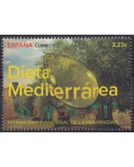 F-EX57228 ESPAÑA SPAIN MNH 2015 FOOD DIETA MEDITERRANEA 3D TEXTURAS.