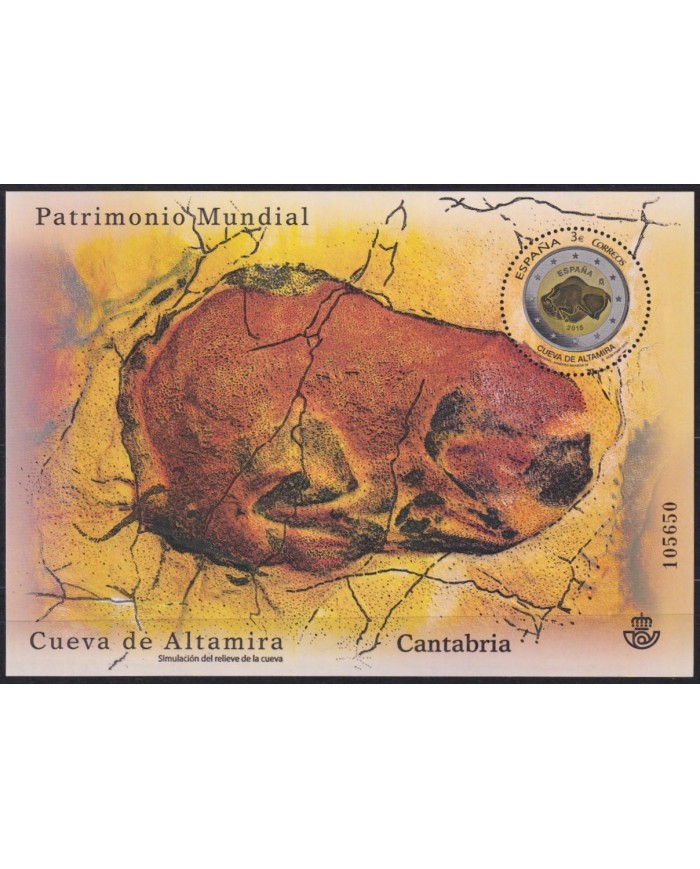 F-EX55746 ESPAÑA SPAIN MNH 2015 BISONTE DE ALTAMIRA CAVE PREHISTORIC ART.