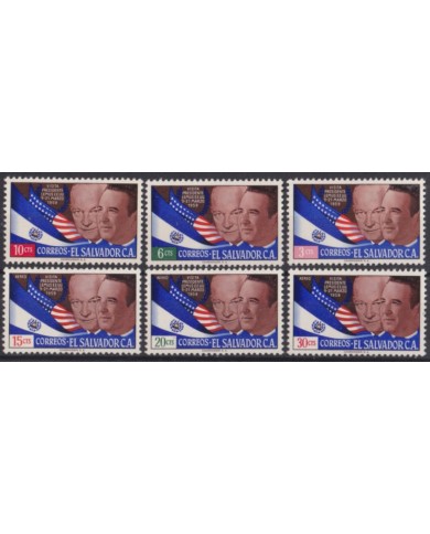 F-EX57239 EL SALVADOR MNH 1959 VISIT PRESIDENT LEMUS TO USA EISENHOWER.