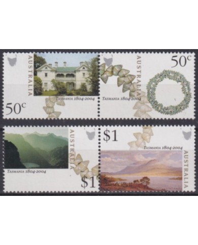 F-EX57314 AUSTRALIA MNH 2004 TASMANIA CENTENARY LANDSCAPE.