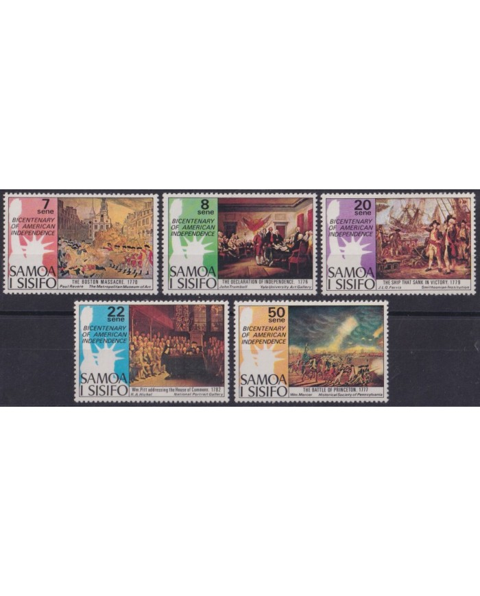 F-EX57307 SAMOA I SISIFO IS MNH 1976 BICENTENARY OF AMERICAN REVOLUTION.