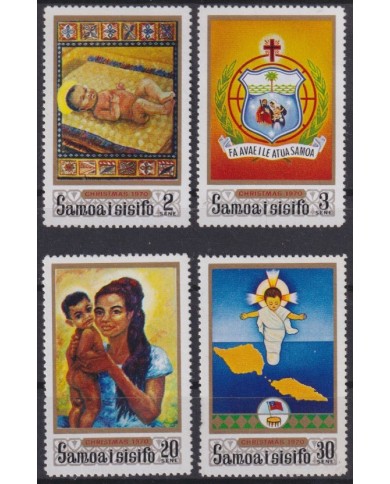 F-EX57309 SAMOA I SISIFO IS MNH 1970 CHRISTMAS NAVIDAD RELIGION DRAWING.