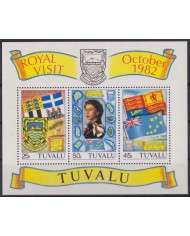 F-EX57318 TUVALU IS MNH 1982 ROYAL FAMILY VISIT.