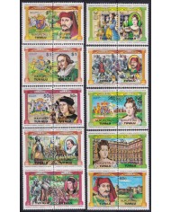 F-EX55752 TUVALU VAIPUTU IS MNH 1984 KING & QUEEN OF ENGLAND.