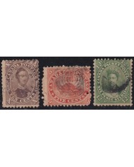 F-EX53753 CANADA 1859-64 5c, 10c, 12c USED HIGHT VALUE.