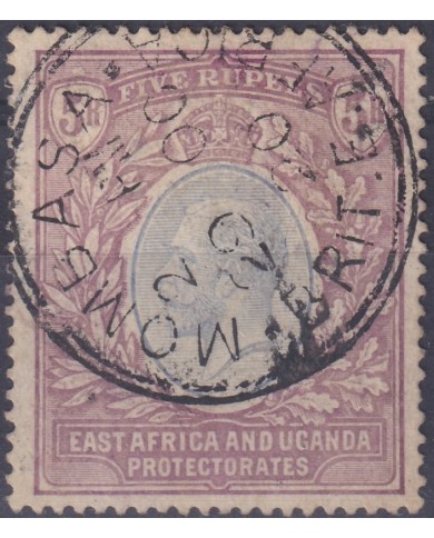 F-EX53979 EAST AFRICA UGANDA BRITISH TERRITORY 1912-21 5 rupee USED HIGHT VALUE.
