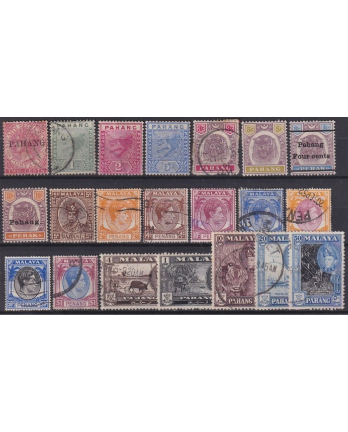 F-EX54307 STRAITS SETTLEMENTS MALAYSIA PAHANG USED HIGHT VALUE.