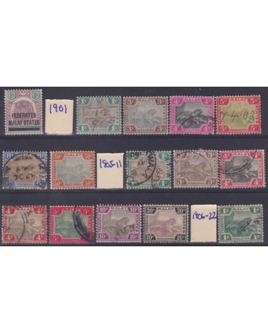 F-EX54308 STRAITS SETTLEMENTS MALAYSIA 1901-34 USED HIGHT VALUE.