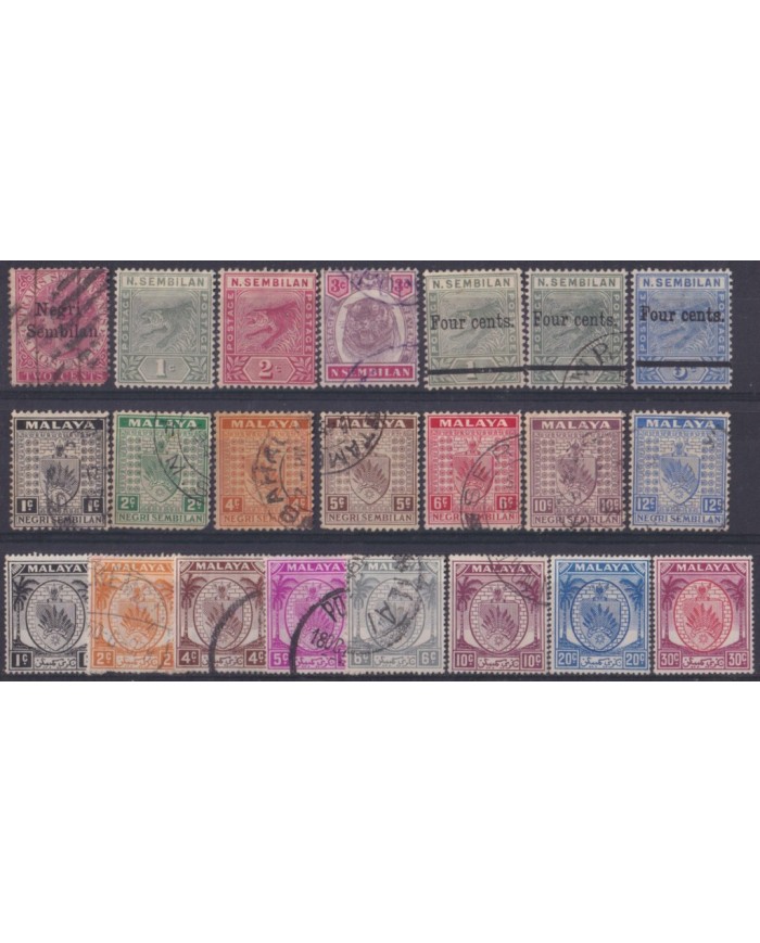 F-EX54309 STRAITS SETTLEMENTS MALAYSIA NEGRI SEMBILAN USED HIGHT VALUE.