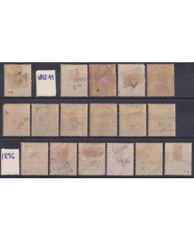 F-EX54312 STRAITS SETTLEMENTS MALAYSIA JOHORE 1892-96 USED HIGHT VALUE.