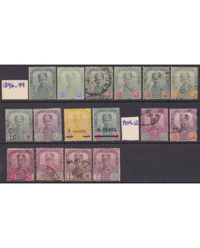 F-EX54313 STRAITS SETTLEMENTS MALAYSIA JOHORE 1896-1912 USED HIGHT VALUE.