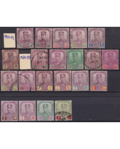 F-EX54315 STRAITS SETTLEMENTS MALAYSIA JOHORE 1911-1937 USED HIGHT VALUE