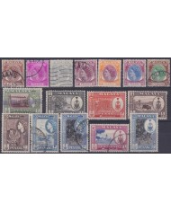 F-EX54316 STRAITS SETTLEMENTS MALAYSIA PENANG USED STAMPS LOT.