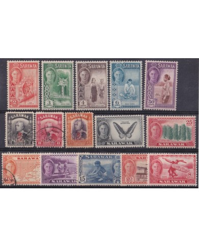 F-EX54317 STRAITS SETTLEMENTS MALAYSIA SARAWAK USED STAMPS LOT.