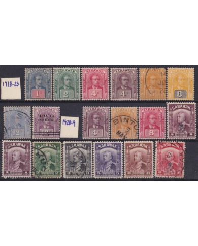 F-EX54317 STRAITS SETTLEMENTS MALAYSIA SARAWAK USED STAMPS LOT.
