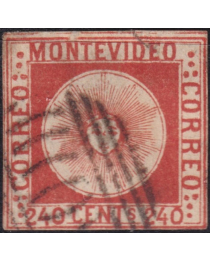 F-EX54330 URUGUAY 1858 40c FORGERY USED.