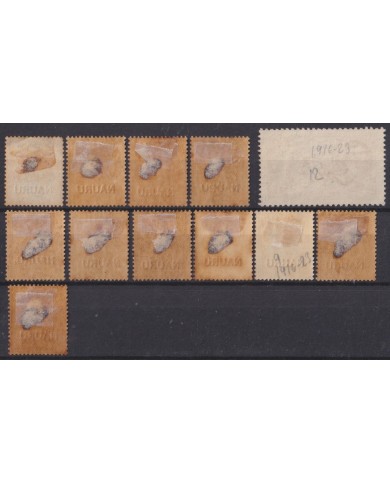 F-EX54844 NAURU 1916 UK COLONIES CLASSIC STAMPS LOT.