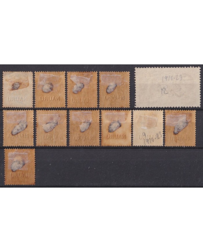 F-EX54844 NAURU 1916 UK COLONIES CLASSIC STAMPS LOT.
