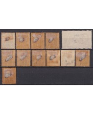 F-EX54844 NAURU 1916 UK COLONIES CLASSIC STAMPS LOT.