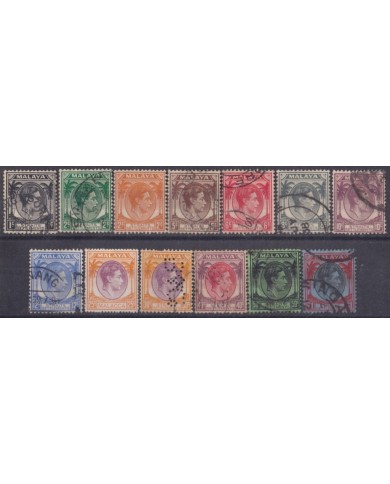 F-EX54927 STRAITS SETTLEMENTS 1937 CANCEL STAMPS LOT 1c-1$.