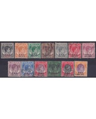 F-EX54928 STRAITS SETTLEMENTS 1948 BMA OVERPRINT CANCEL STAMPS LOT 1c-5$.